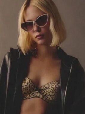 *NEW!* Quay Australia Tempted Pointy Cat Eye Sunglasses - Champagne/Brn Fawn